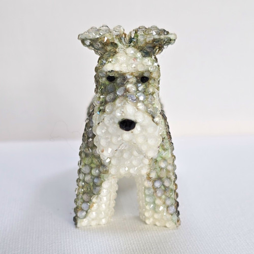 Schnauzer dog figurine hand - figurine,