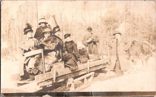 Rppc family horse drawn - rppc,
