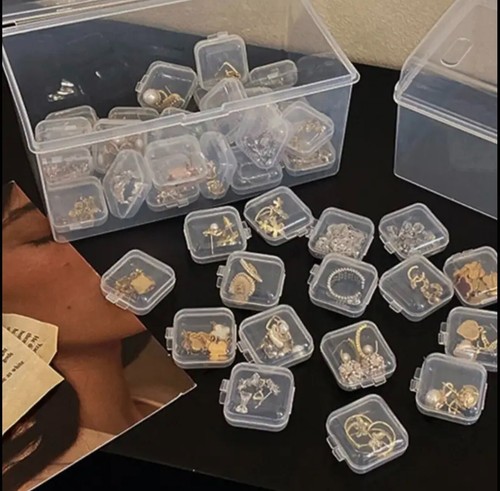 Mini clear plastic jewellery - clear,