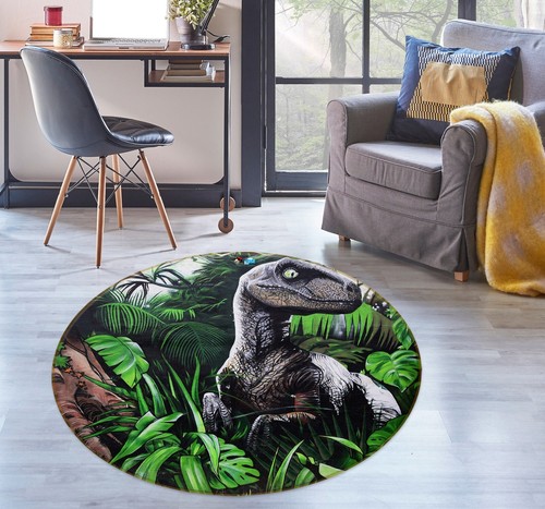 Black dinosaur leaves - black,