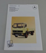 Brochure Mercedes-Benz Light Class / LK 814 Flatbed Truck Stand 03/1985