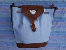 Gucci Leather White and Tan Handbag. Pre-owned