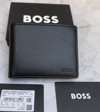 HUGO BOSS BIFOLD BLACK LEATHER