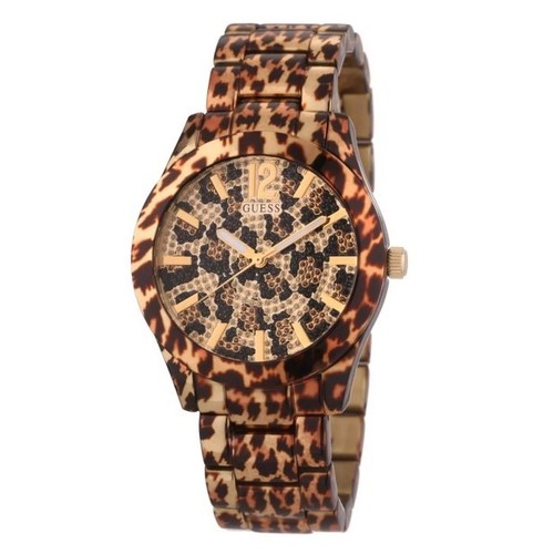 Guess gold tone leopard print - guess,