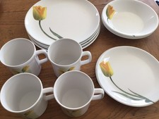 Euro-Mel Melamine Camping / Caravanning 4 Piece Dinner Set