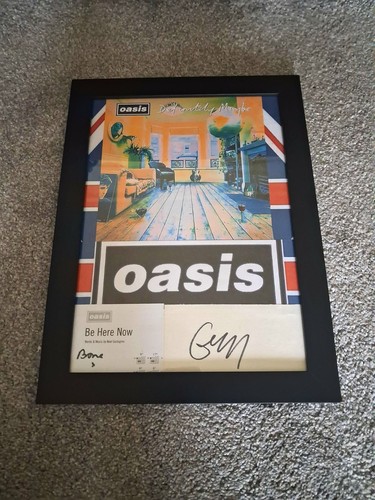 Oasis framed memorabilia - oasis, with