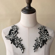 Mirror Pair Black Beaded