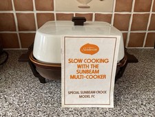 Sunbeam Vintage Electric Frying Pan Multi Cooker / Slow Cooker / Crock VGC