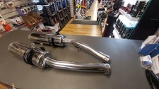SUZUKI GSX1400K2 PERFORMANCE EXHAUST SILENCERS WITH LINK PIPES AND STRAPS
