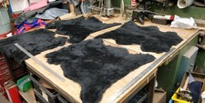 4x Black Genuine SheepSkin
