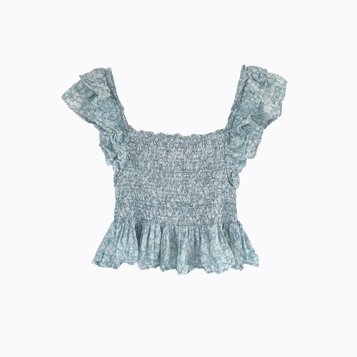 Anthropologie smocked crop top - anthropologie,