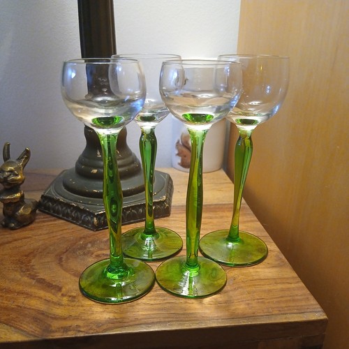 Vintage long emerald green - ,