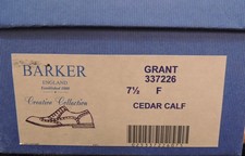 Barker Mens Tan Brogues Grant Cedar Calf Leather UK 7.5 Used Good