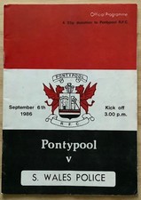1986 PONTYPOOL v SOUTH WALES POLICE programme