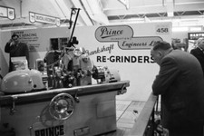 Crankshaft grinding machine 1964 Motor Show Car Old Photo