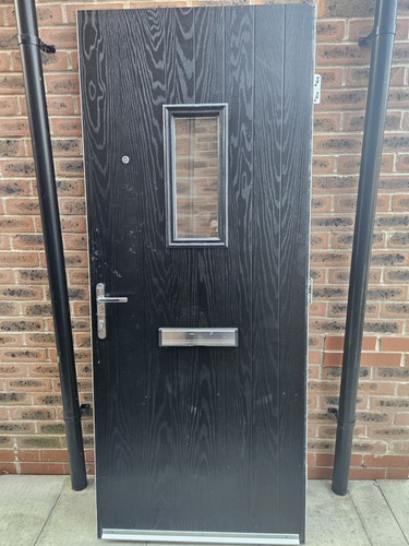 Composite front door black - door,