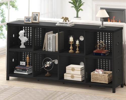 Black horizontal bookshelf - horizontal,