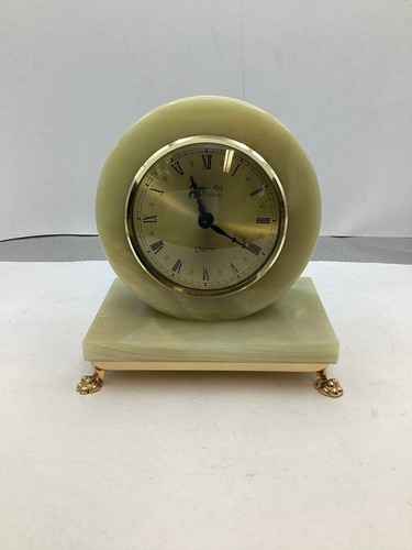 Onyx art mantle clock - onyx,