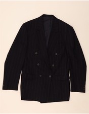 ODERMARK Mens Blazer Jacket UK 40 Large Navy Blue Pinstripe DQ09