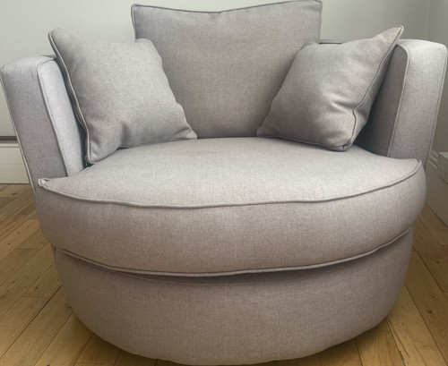 Grey swivel love seat - grey, love-seat/accent