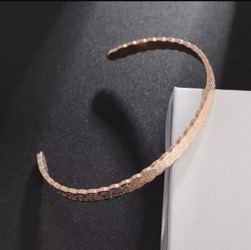Wavy rose gold bangle - wavy,