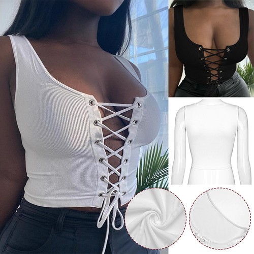 Women sexy bandage tank crop - bandage,