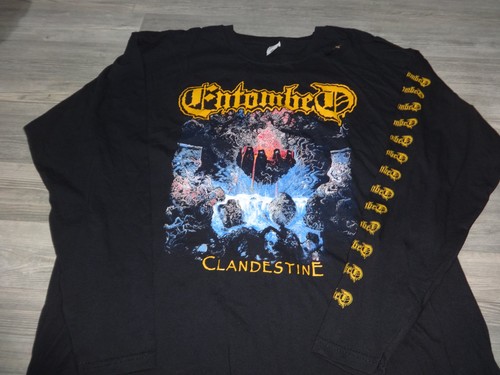 Entombed screen print shirt - print,