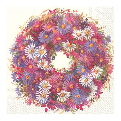 Floral paper napkins - paper, lunch
