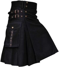 Men’s Black Utility Kilt