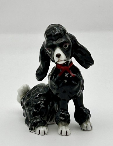 Vintage black miniature poodle - vintage,