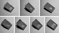 Black Size Tabs Labels