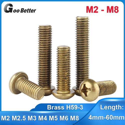 Solid brass phillips - m2-m8,