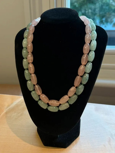Vintage gemstone necklace pair - vintage,