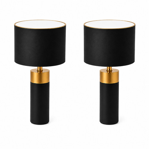Modern table lamp pair - table,