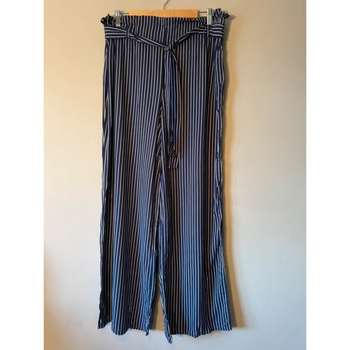 Avon wide leg navy trousers