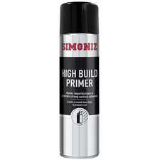 Simoniz High Build Primer Fast Drying Filler Spray Aerosol Paint Smooth 500ml