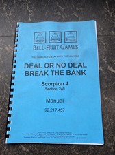 Deal Or No Deal Break The Bank Scorpion 4 Section 240 Manual Bell Fruit Machine