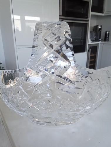 Crystal basket shaped - shaped, bohemian