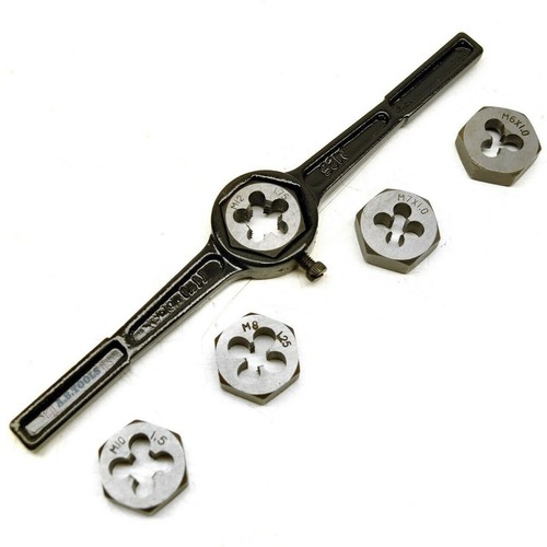 6pc metric die set - set, with