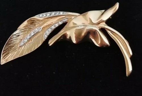 Vintage goldplate diamante