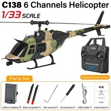 RC ERA Bell 206 RC Helicopter 1:33 C138 6CH 6-axis Gyro Optical Flow Positioning