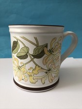 Rare Denby Coffee Mug - Honeysuckle Decoration