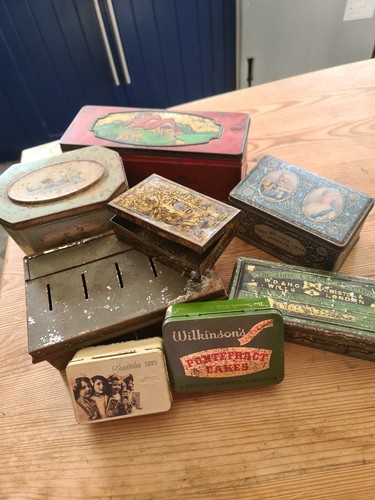 Antique and vintage tins job - antique,