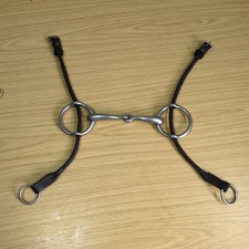 5.25" Cheltenham Gag Bit & Leather Cheeks *Free Postage*