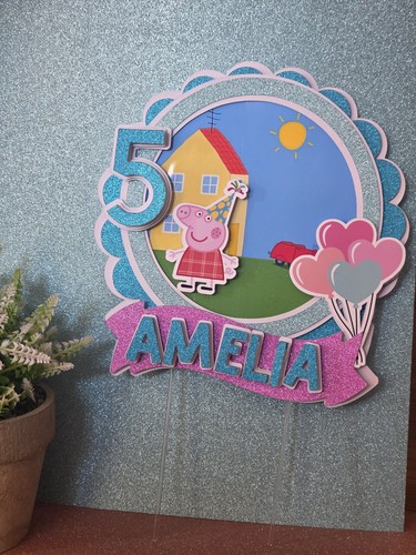 Peppa pig personalized cake - peppa,