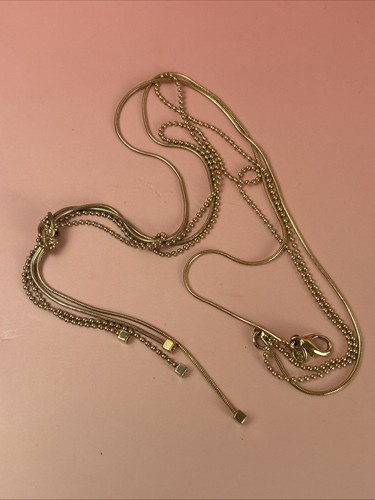 Crystal multi strand - crystal, gold