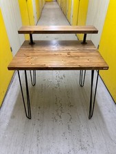 Industrial Rustic Hairpin Leg Desk Table Handcrafted with Solid Natural Wood NEW