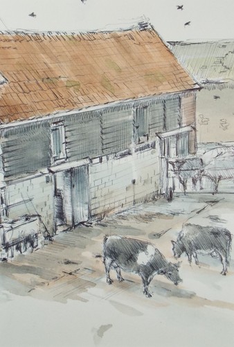 Original watercolour ink - watercolour, &