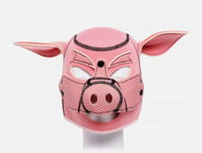 Neoprene PINK Pig Mask Hood