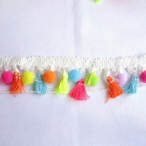 Multi coloured pom - coloured,